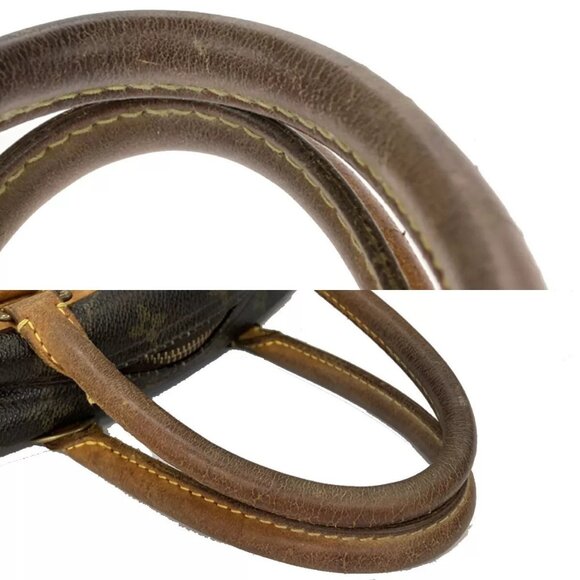 LOUIS VUITTON LV Logo Deauville Hand Bag Monogram Leather Brown - Picture 9 of 16